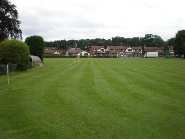 The School Playing fields, note the entrance on the left hand side.