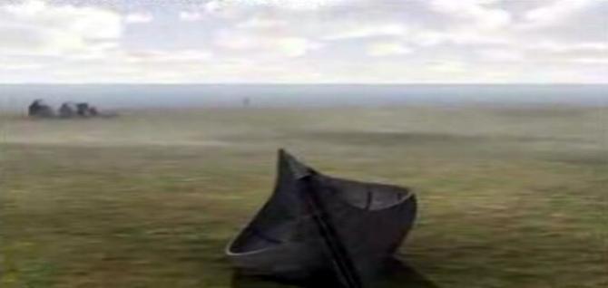 The lost Viking Clinker in a Marsh -From ITV's 